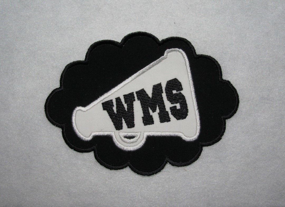 Iron on Megaphone Cheerleading Applique Embroidered Patch Cheerleader