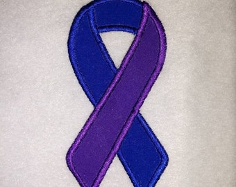 Rheumatoid Arthritis RA Awareness Ribbon Iron On Embroidery Applique Patch. Sew On Available. Fast Shipping. Multiple Size and Color Options