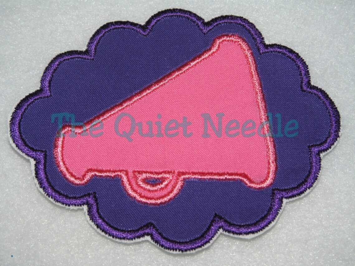 Iron on Megaphone Cheerleading Applique Embroidered Patch Etsy