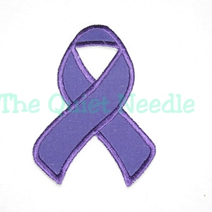 Purple Pancreatic Cancer Awareness Ribbon Iron On Applique Cancer Survivor Sew On Applique Patch Tutu & Shirt Supplies Made To Order