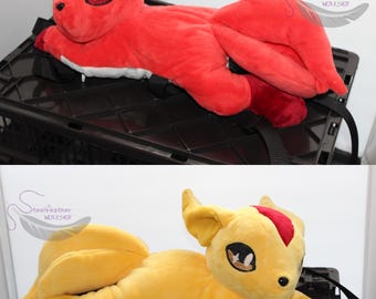 18" Carbuncle Plush Backpack (Topaz or Ruby)