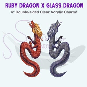 Ruby x Glass Dragon doppelseitiger Acryl Anhänger (versandfertig)