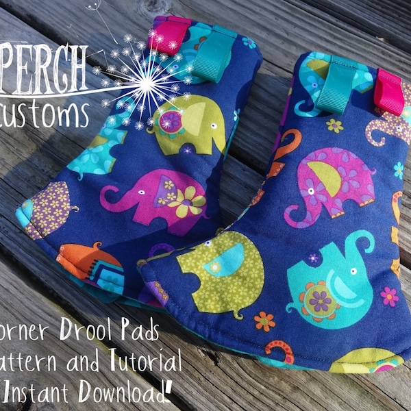 Tula Corner drool pads Pattern and Tutorial for Tula and other SSC DIGITAL DOWNLOAD