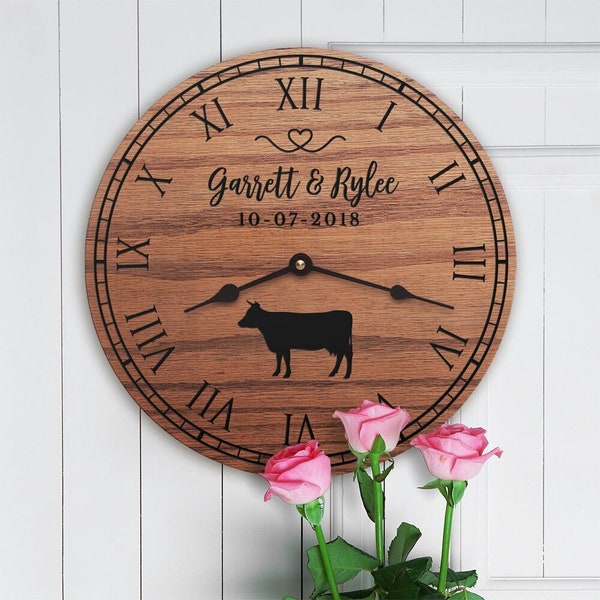 Personalized Cow Decor Gift - Cute Cow Decor - Gift for Couple with Cows - Farm Decor - Ranch Decor - Cowboy - Gift for Cow Lover - 0395