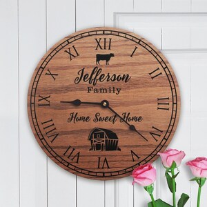Cow Farm Family - Milk Cow - Dairy Farm Decor - Cute Cow - Barn Decor - Home Sweet Home - Family Name - Dairy Farm - 0235