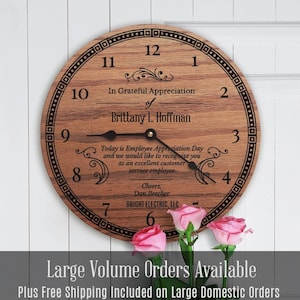 Personalized Employee Appreciation Day Gift  - Employee Recognition - Wooden Award - Thank You Employee - Employee Appreciation Day - 0284