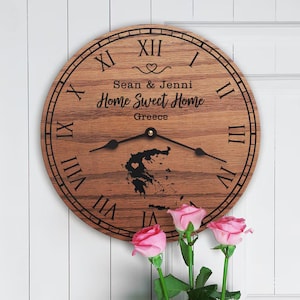 Greece Housewarming Gift - Greece Decor - Greece Map - Greece Custom - Home Sweet Home - New Home Gift - Greece Home - 0458