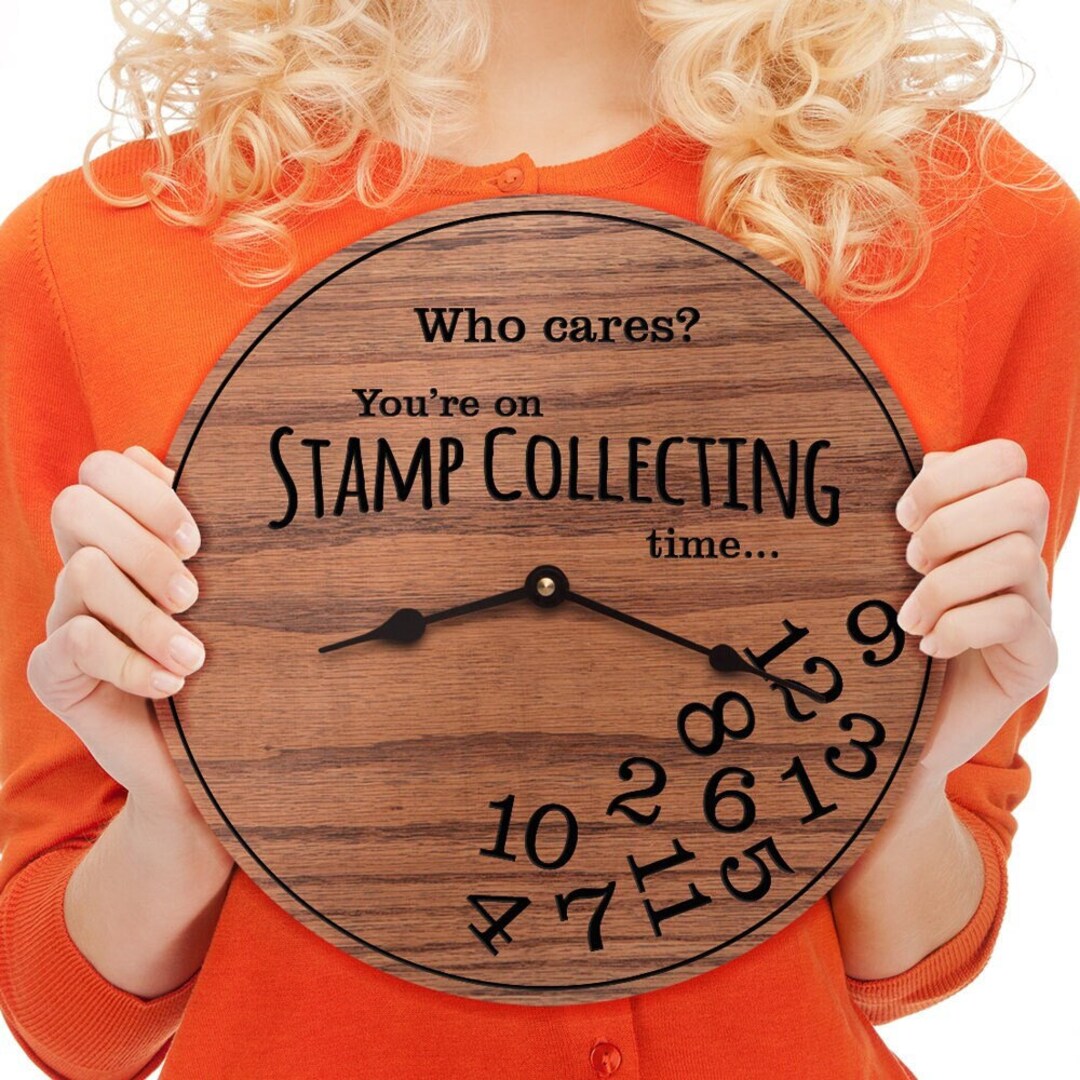 Funny Stamp Collecting Time Clock - Gift for Stamp Collectors - Etsy
