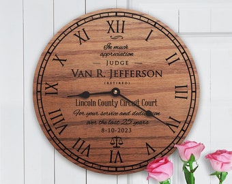 Retired Judge - Plaque - Retirement Gift - Justice - Courtroom - Court - Retiring - Retirement Award - 0566