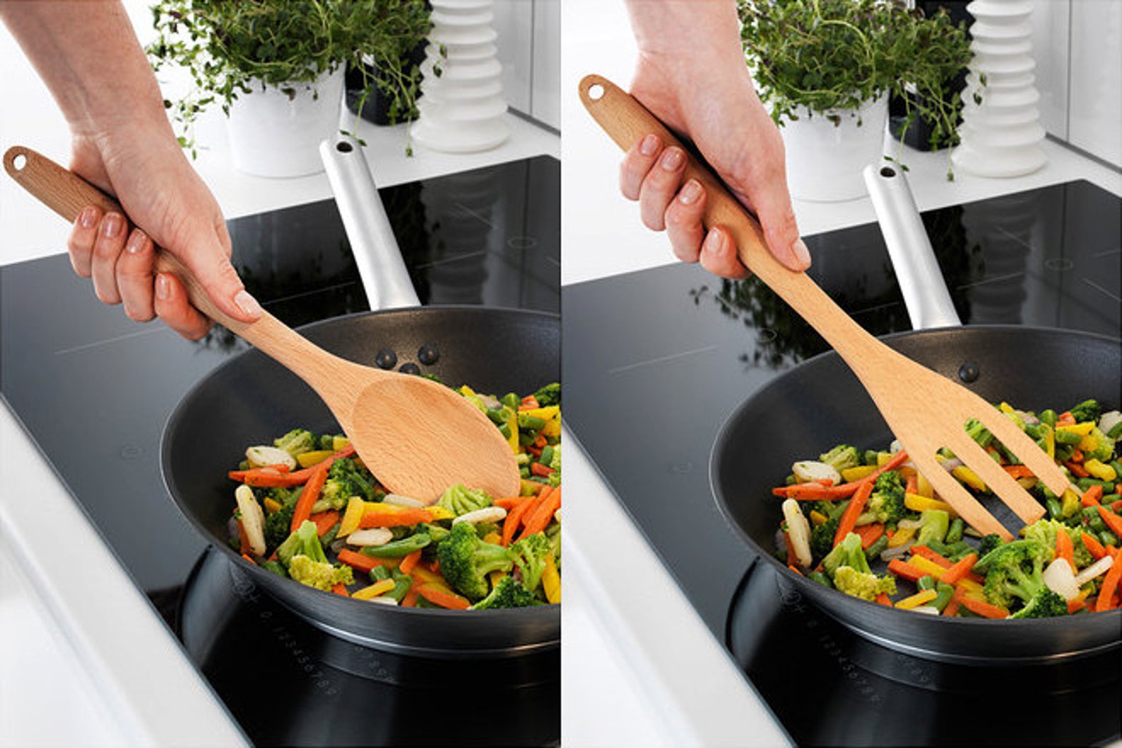 Personalized Salad Spoon and Fork Set Engraved Wood Utensils Etsy