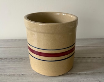 Vintage Robinson Ransbottom Roseville Pottery Crock Vintage Kitchen Decor Utensil Holder Casserole Dish