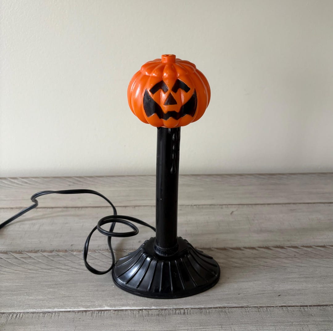 Vintage Lighted Jack O Lantern, Plastic Halloween Pumpkin Decor - Etsy