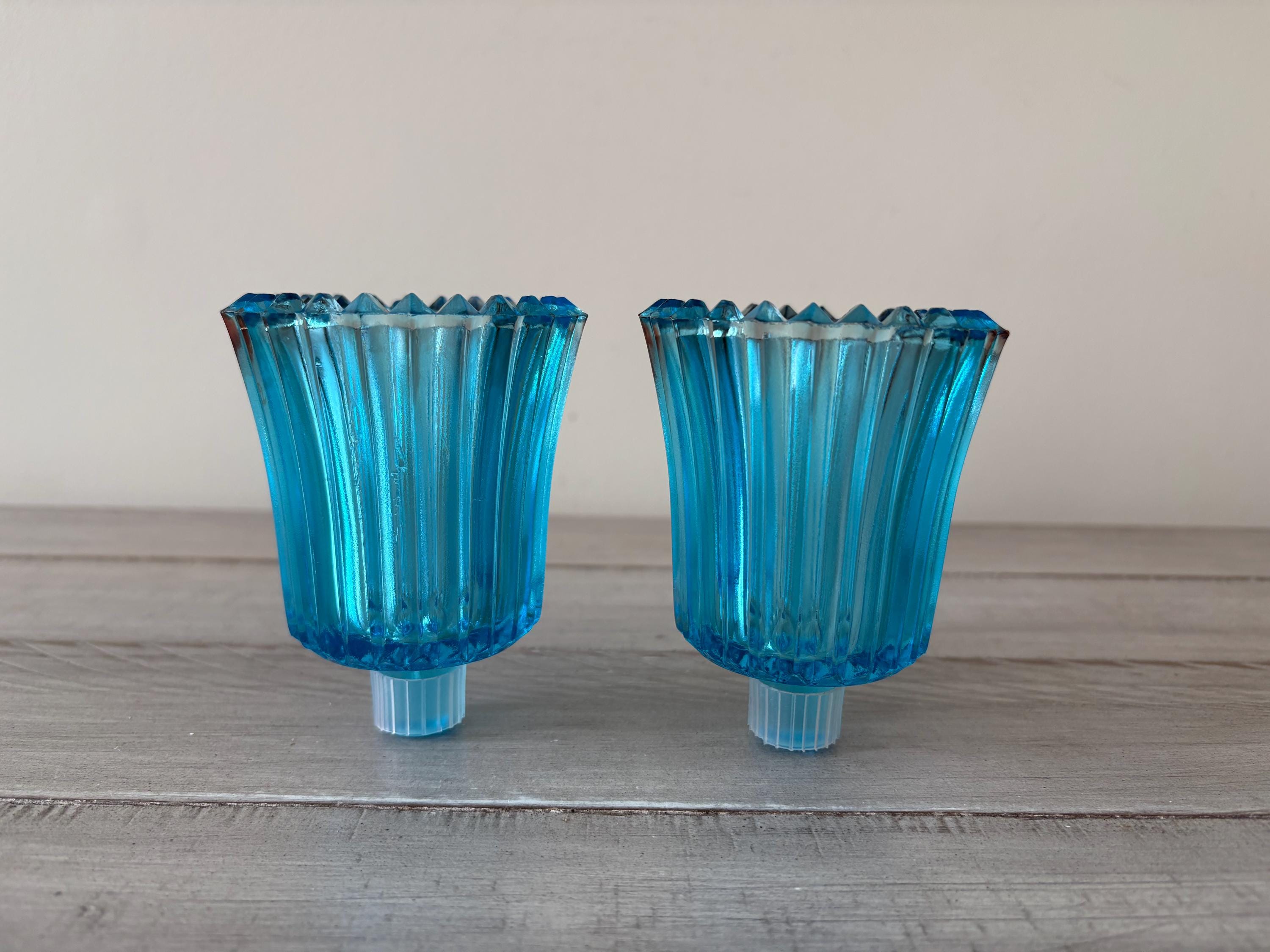 Two Piece Glass Candle Holder - Etsy