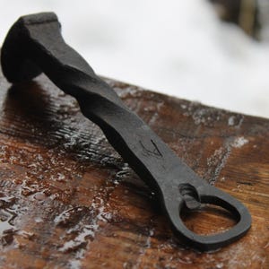 Hand Forged Bottle Opener Railroad Spike
