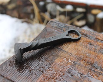 Hand Forged Bottle Opener Railroad Spike