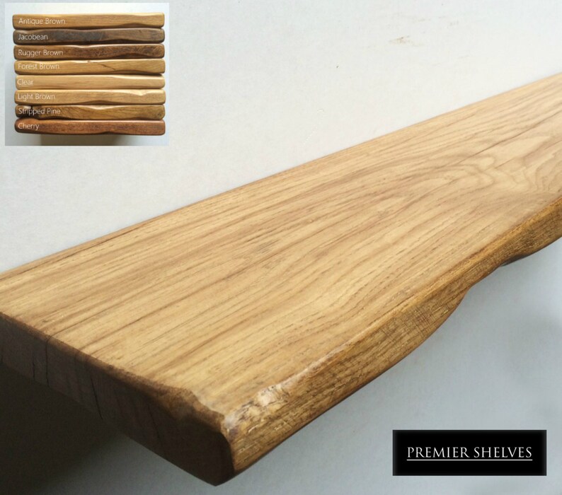 Rustic Solid Oak Floating Shelves 6 15cm Deep Up To Image 0