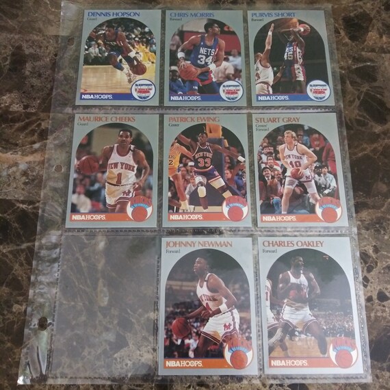 Rare 1990 NBA Hoops Basketball Collector 8Card Set Patrick Etsy