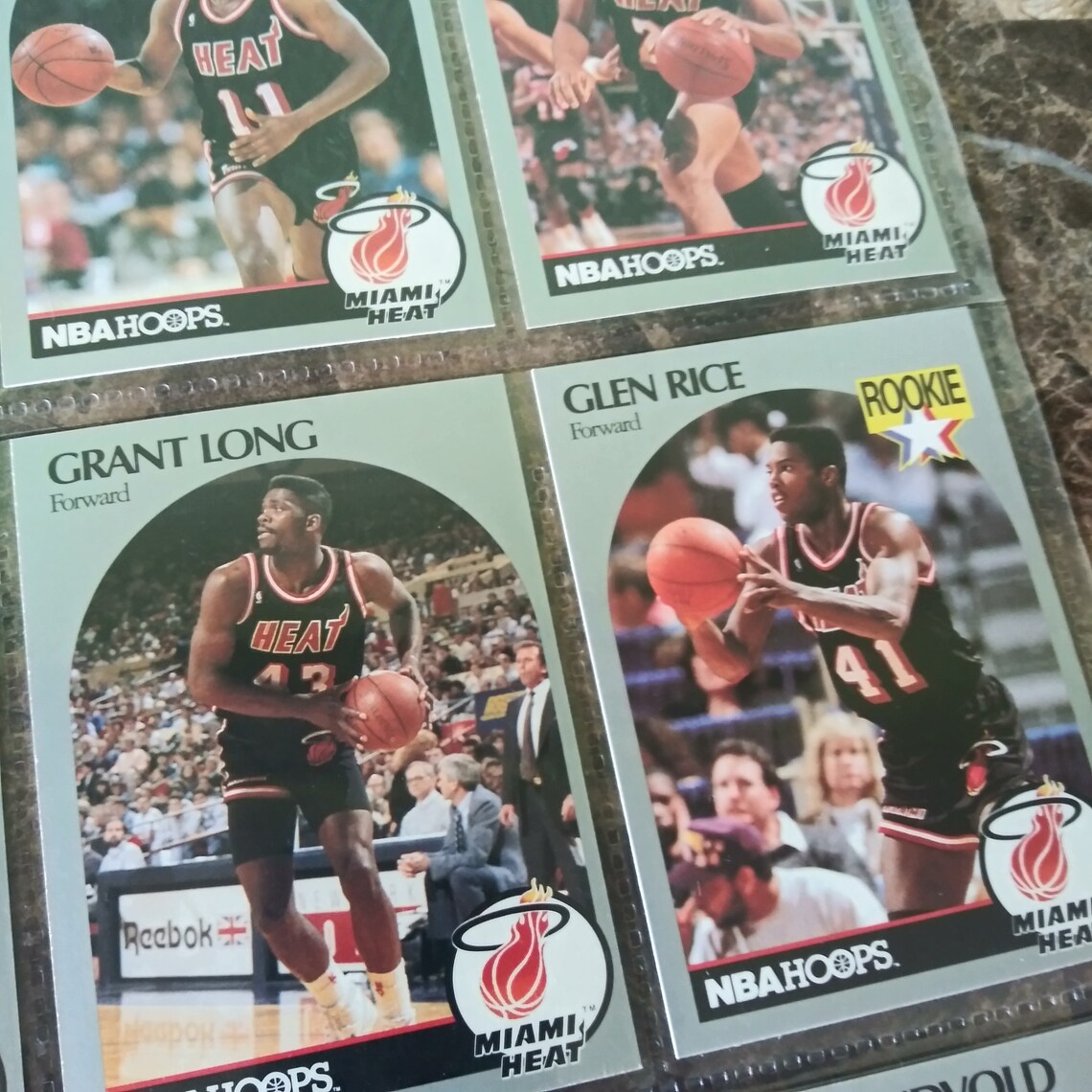 Rare 1990 NBA Hoops Basketball Collector 9Card Set Miami Etsy