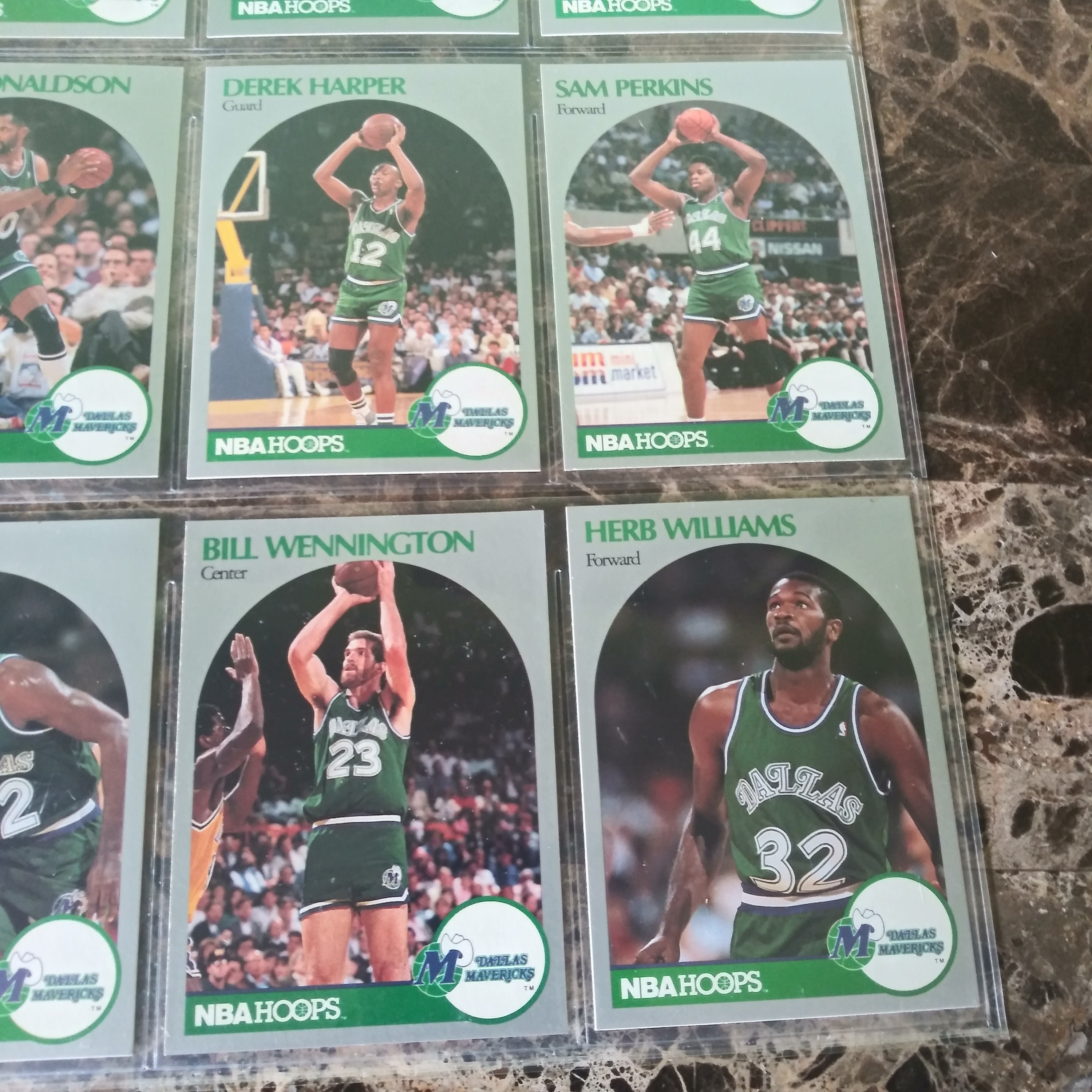 Rare 1990 NBA Hoops Basketball Collector 9Card Set Dallas Etsy