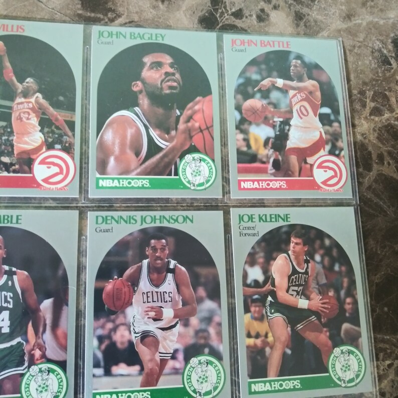 Rare 1990 NBA Hoops Basketball Collector 9Card Set Boston Etsy