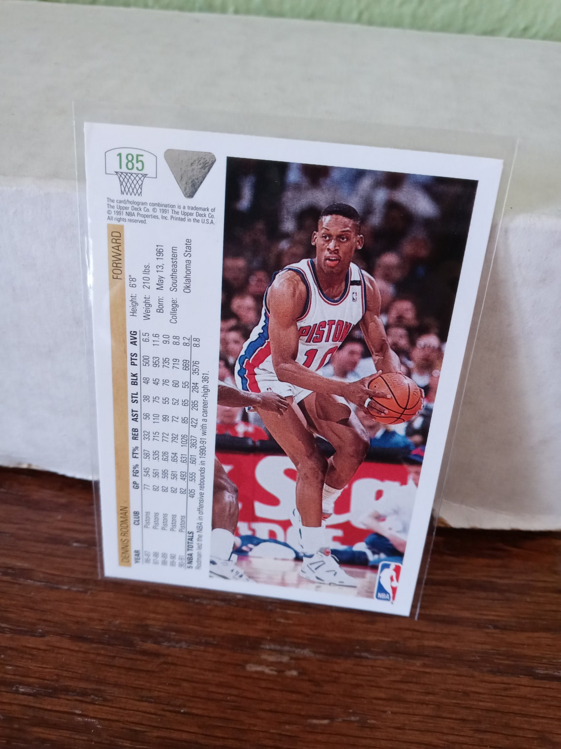 90 91 Dennis Rodman 1991 Upper Deck Card 185 Etsy