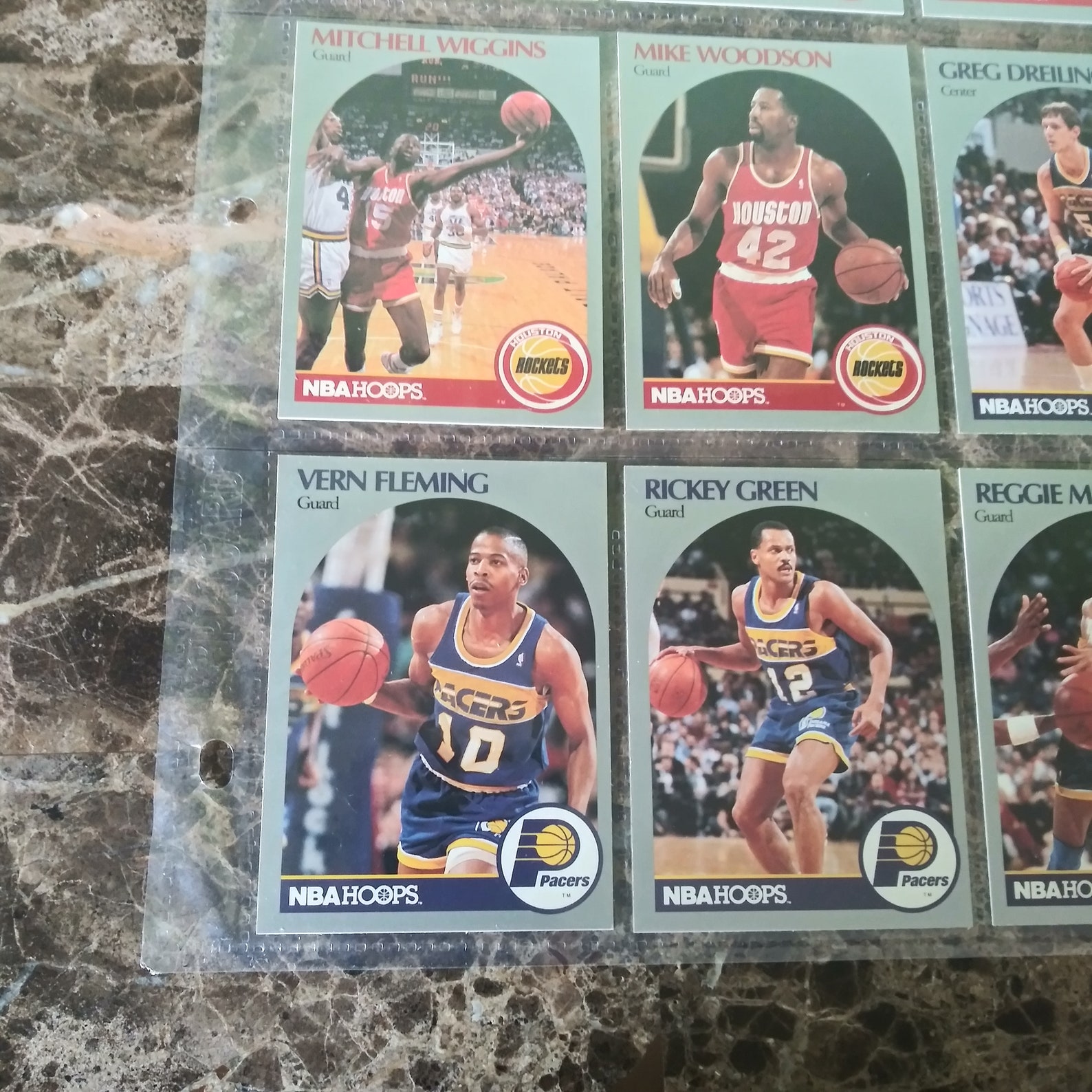 Rare 1990 NBA Hoops Basketball Collector 9 Card Set Etsy