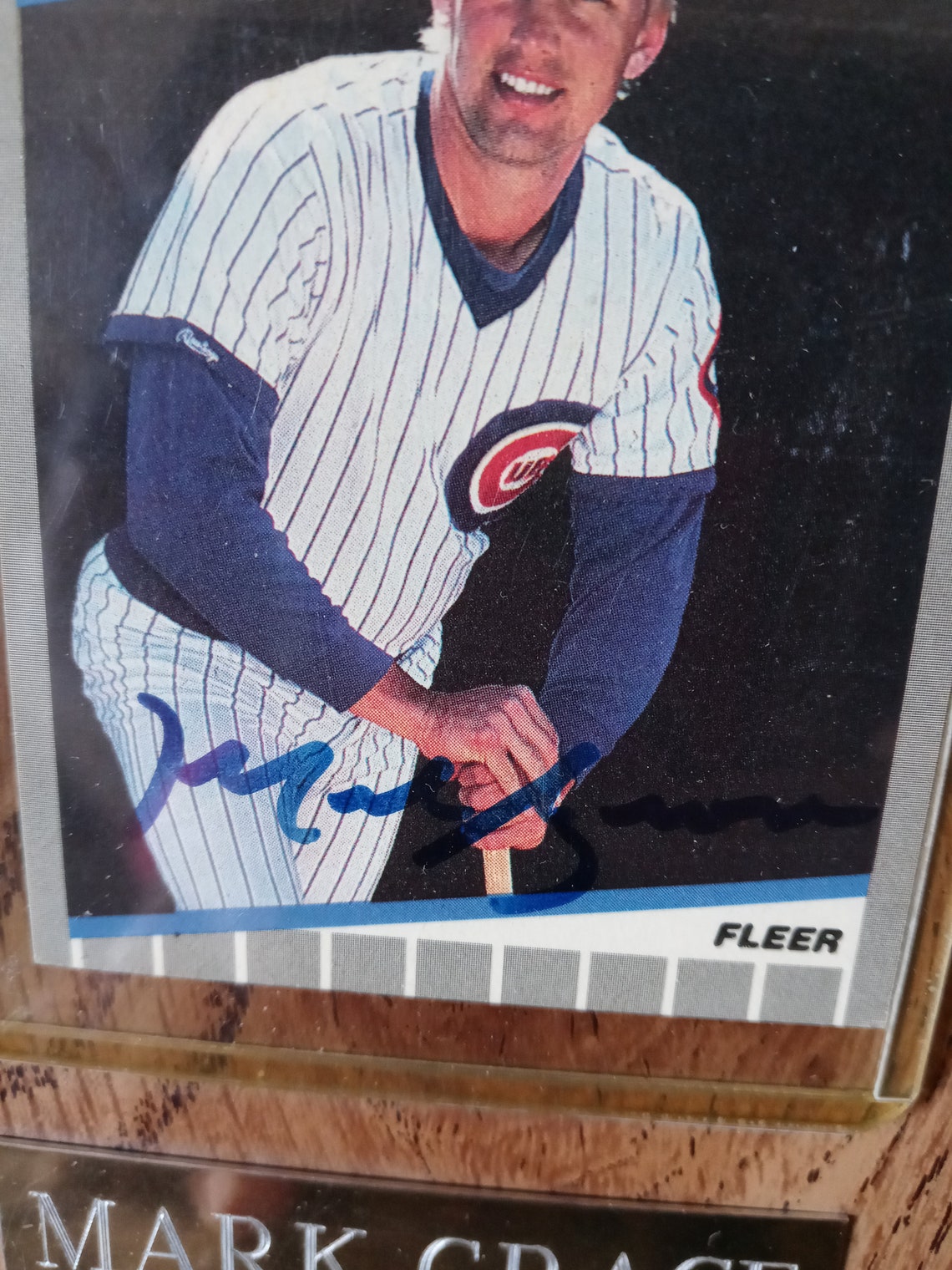Rare Mark Grace Autographed 1989 Fleer Baseball Card 426 in Etsy