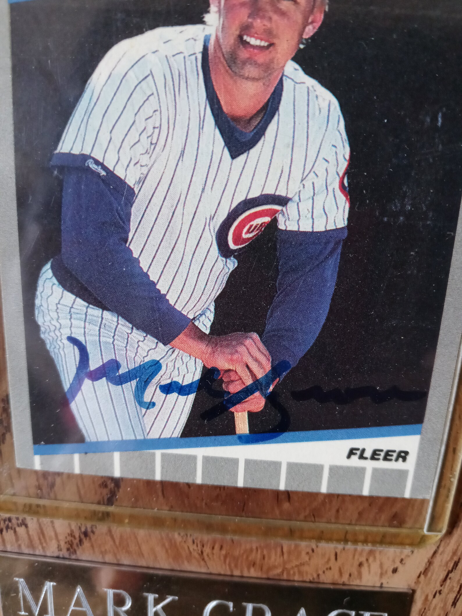 Rare Mark Grace Autographed 1989 Fleer Baseball Card 426 in Etsy