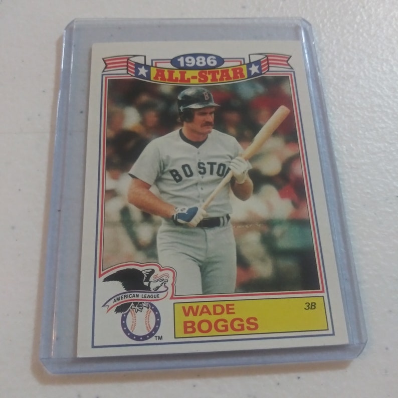 Rare Wade Boggs 1987 Topps 15 of 22 Commemorative Set Etsy