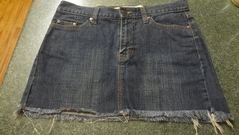 gap blue jean skirts