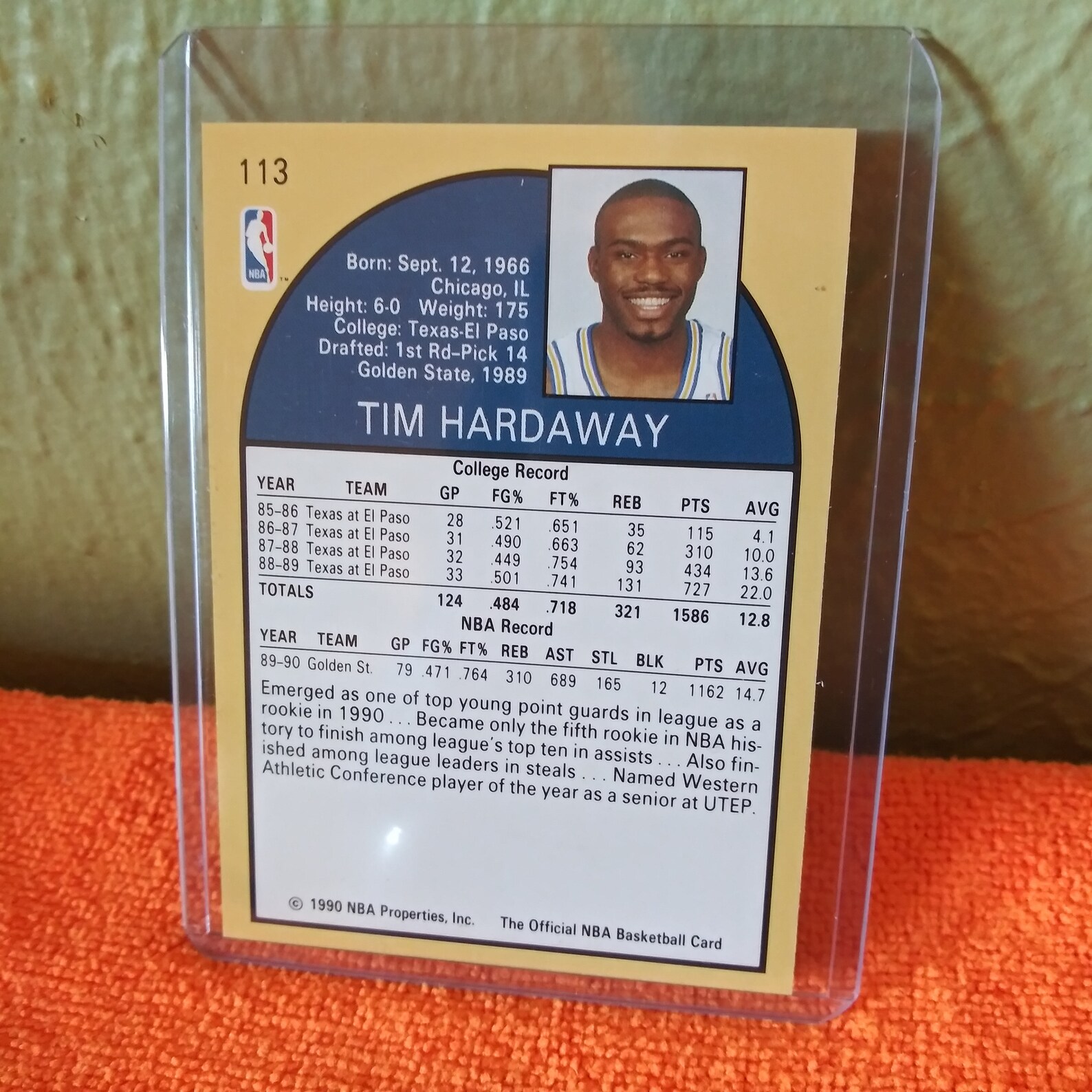 Rare 1990 Tim Hardaway Rookie NBA Hoops Warriors Collector Etsy