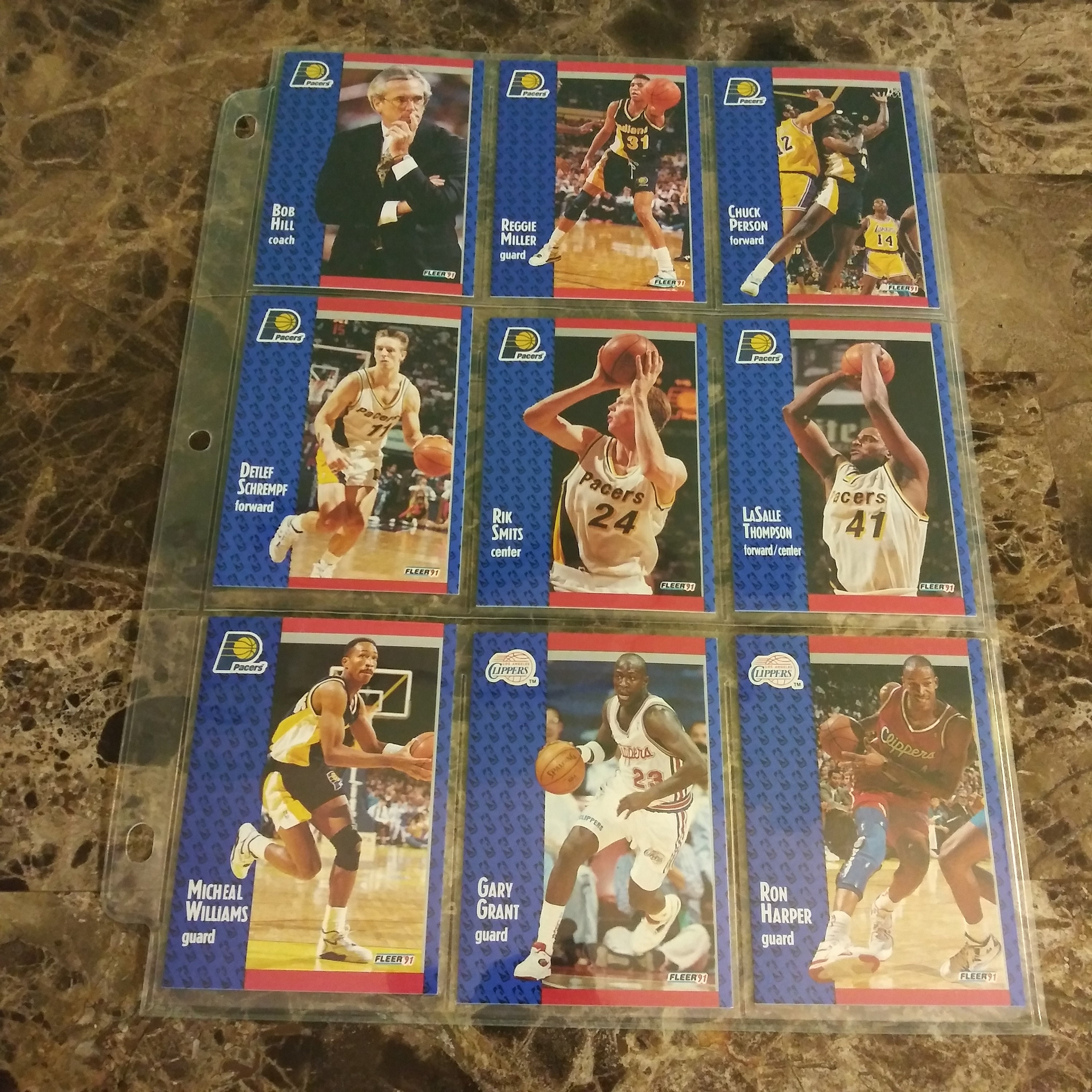 Rare 1991 Fleer Collector 9Card Set Indiana Pacers Reggie Etsy