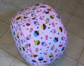 Large Children's/toddler pink cupcake pouf/pillow