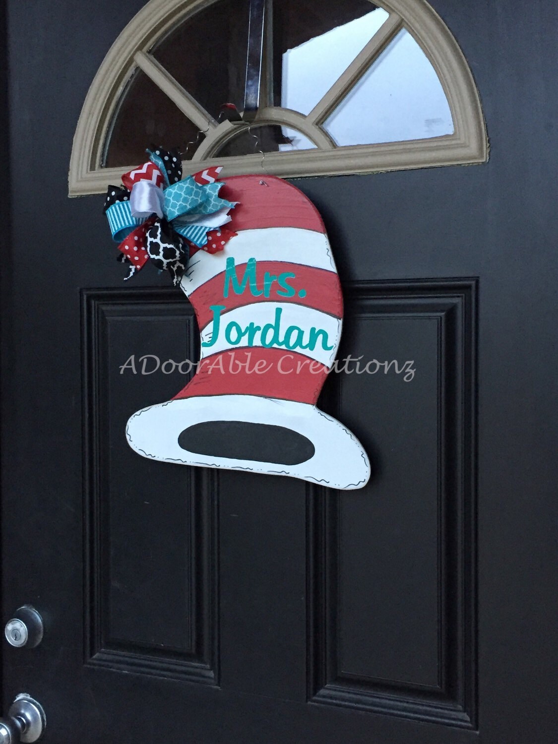 Cat In The Hat Teacher Door Hanger Seuss Door Hanger Teacher Etsy