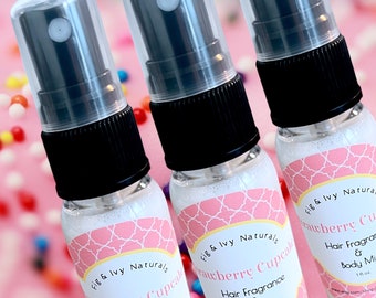 Strawberry Cupcake Hair Perfume - Body Mist & Hair Fragrance - Strawberry Cake Perfume