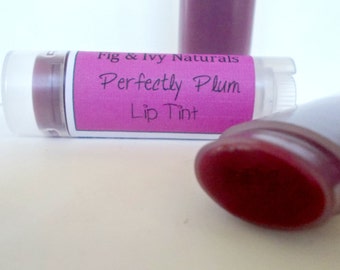 Tinted Lip Balm - Perfectly Plum Lip Tint - Natural Lipstick