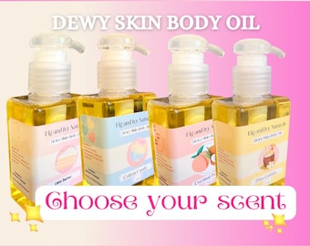 Dewy Skin Body Oil, Hydrating Organic Blend, Choose Your Scent (4 oz)