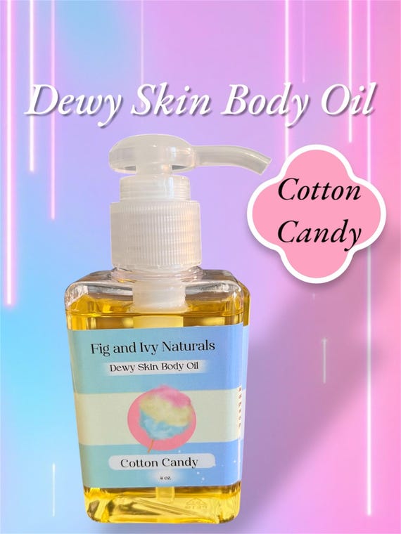 Cotton Candy Scented Organic Body Oil - Hydrating, 4 oz