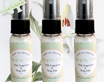 Lily of the Valley Hair Perfume & Body Spray , Alcohol Free Fragrance Mist , Clean Floral Scent