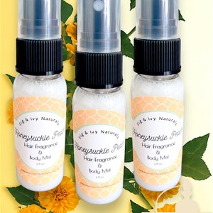 Perfume capilar y corporal Honeysuckle Peach - Fragancia capilar - Perfume de melocotón - Perfume floral