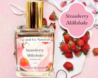Strawberry Milkshake Perfume, Perfume Oil , Strawberry Fragrance , Artisan Perfume