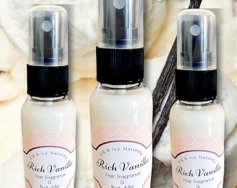 Rich Vanilla Hair Perfume and Body Mist , Creamy Vanilla Fragrance , Velvety Vanilla