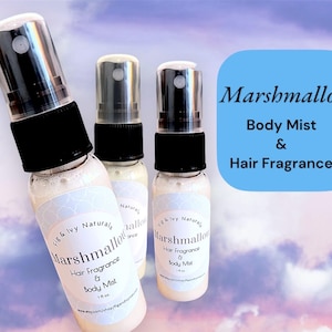 Marshmallow Perfume - Hair Perfume and  Body Mist - Vanilla Marshmallow Fragrance - Sweet Perfume Spray Mist