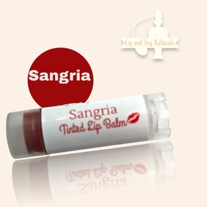 Tinted Lip Balm - Sangria Wine Red Tinted Lip Balm - Natural Lipstick