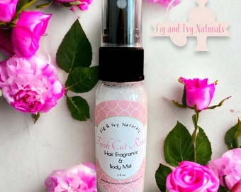Rose Hair Perfume - Fresh Cut Roses Body & Hair Fragrance Mist - Rose Perfume