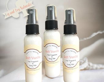 Soft Vanilla Hair Perfume - Body Mist & Hair Fragrance - Vanilla Perfume - Vanilla Girl