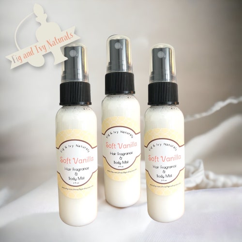 Sanftes Vanille-Körperspray und Haarparfüm, warmer Duft nach Vanillebohne und Zucker
