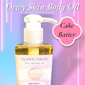Cake Batter Fragrance Body Oil: Organic Jojoba, Hydrating After Shower Oil (4 fl. ounces)
