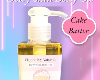 Dewy Skin Body Oil, Cake Batter Scent, Hydrating Blend (4 oz)
