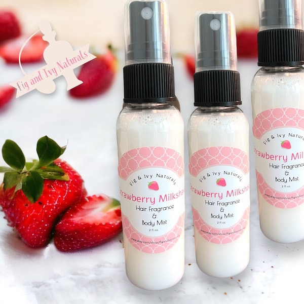 Aardbei Milkshake Haarparfum - Aardbei Shortcake - Aardbeienmelk Parfum - Cadeau voor de Kawaii Cutie - Tienermeisje Cadeau